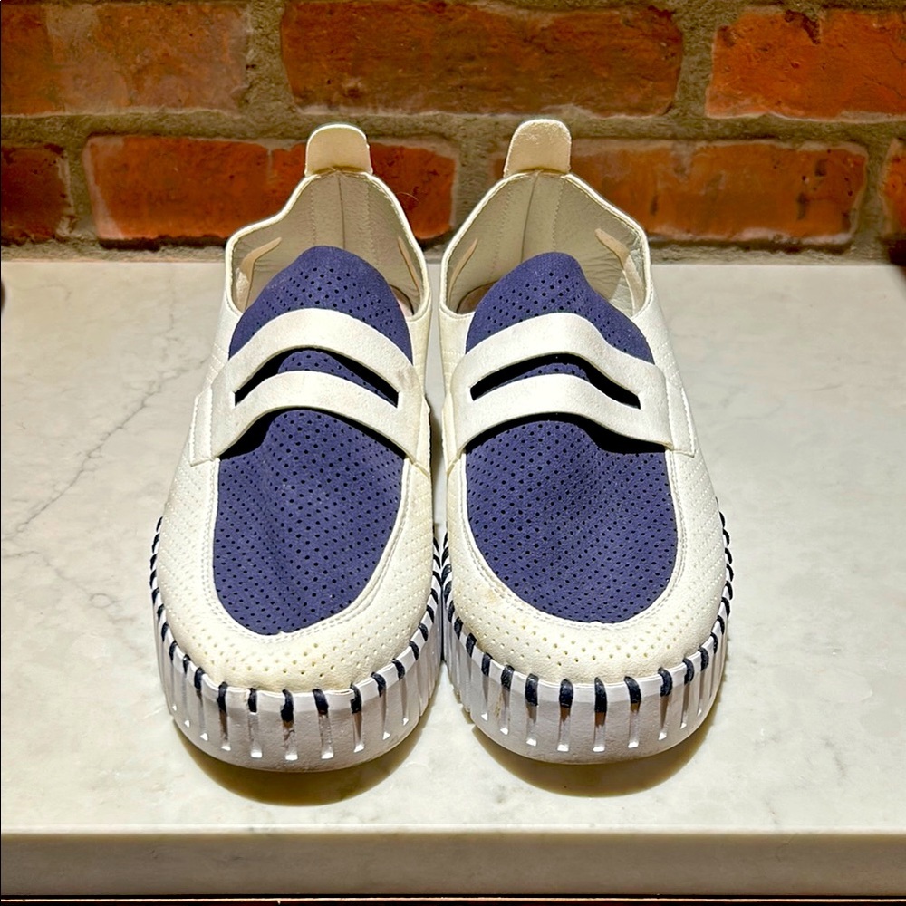 Ilse Jacobsen tulip loafer platform